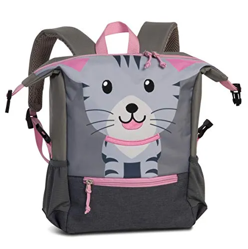 Fabrizio Kindergartenrucksack für Mädchen mit Katzenohren – „Go Green“ Rucksack - Schulranzen aus recycelten PET-Flaschen, umweltfreundlich und ideal für kleine Abenteurer im Alter von 3-6 Jahren.