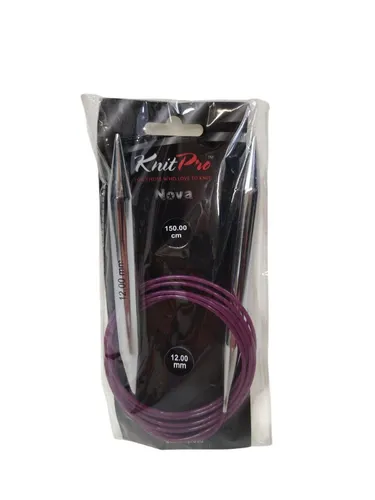 KnitPro Rundstricknadel Nova Metall  150 cm x 12,00 mm Kreisnadel Stricknadel