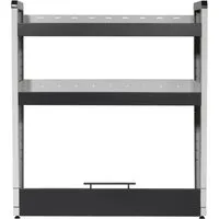 PROREGAL Fahrzeugregal Kfz 2 Ebenen 110x98x40cm Lichtgrau/Anthrazit - Praktisches Fahrzeugregal mit 2 Ebenen für die geordnete Aufbewahrung von Werkzeugen und Kleinteilen. Höhenverstellbar, kompakte Maße und modernes Design, ideal für Werkstätten und Fahrzeuge.