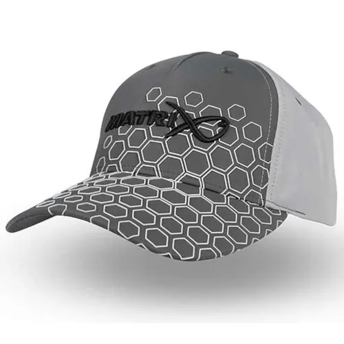Fox Matrix Hex Print Baseball Cap Grey - Angelcap, Cappy für Angler, Anglercap