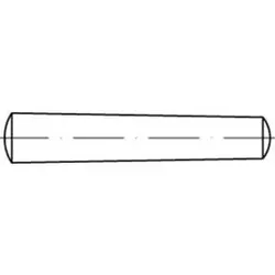 ISO 2339 Kegelstifte 9S20K B 5 x 50 S, 100 Stück - Kegelstifte nach ISO 2339, Form B, aus robustem Stahl, ideal für präzise Verbindungen in Maschinenbau und Konstruktion - 100 Stück im Set.