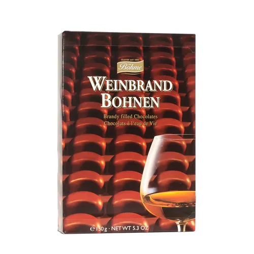 Böhme Weinbrandbohnen Schokoladen Pralinen gefüllt mit Weinbrand 150g