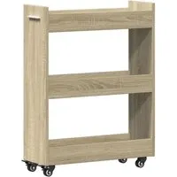 Produktbild vidaXL Schrank mit Rollen Sonoma-Eiche