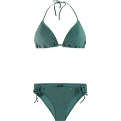 Protest Damen Triangel-Bikini PRTExit S/36 - Eleganter Triangel-Bikini mit normaler Taille und mittlerer Deckkraft. Die Quickdry-Cups trocknen schnell und sorgen für optimalen Komfort. Abnehmbare Schaumstoffcups bieten zusätzliche Unterstützung und Form. Ideal für den Sommer!
