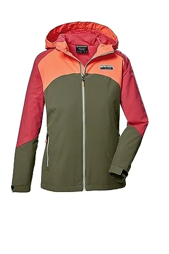 killtec Mädchen Funktionsjacke KOS 335 GRLS JCKT - Outdoorjacke mit verstellbarer Kapuze, 100% wasserdicht (10.000 mm Wassersäule) und umweltfreundlich (PFC-frei) - ideal für Abenteuer bei jedem Wetter!