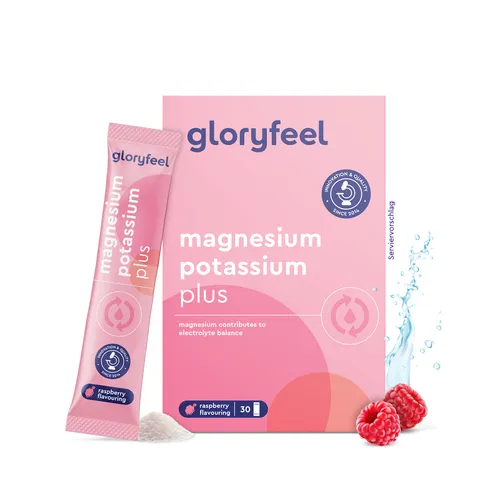Magnesium Kalium + Vitamine - 30 Sticks- Elektrolytgleichgewicht, Muskelfunktion