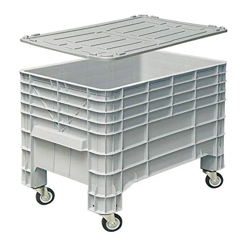 BRB-Lagertechnik Großbox mit Deckel und Rollen - Vielseitige Aufbewahrungsbox mit 276 Litern Fassungsvermögen. Ideal für die Lagerung von Lebensmitteln und anderen Gütern. Mit stabilen Rollen für einfachen Transport und einem praktischen Stülpdeckel.