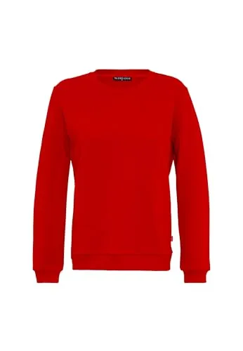 Redbridge Basic Sweatshirt Klassischer Pullover mit Rundhalsausschnitt Lässiger Stil Rot L