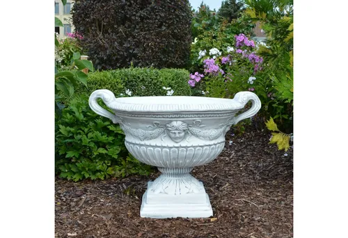 Gartenfigur Pflanzschale im Barock-Stil - Gartendekoparadies.de - Figuren - Opulente Pflanzschale, 54 cm hoch, 34 Liter Volumen, frostbeständig und ideal für stilvolle Gartenanlagen im Barock-Design.