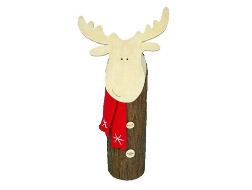 Elch Rentier Deko Tier Figur Weihnachts Hirsch Reh Bock Skulptur Statue Schal