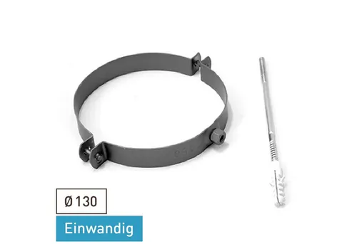 Raik Ofenrohr Raik Rauchrohr Ofenrohr 130mm - Rohrschelle gussgrau, Rohrschelle