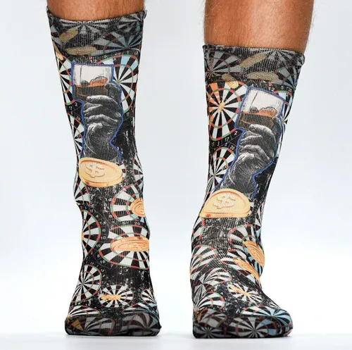 Herren WIGGLESTEPS Socken - One Size (Gr. 41/46) - Motiv: 04141 - Dart 3