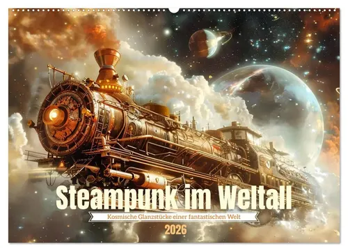 Daniela Tapper | Steampunk im Weltall – Wandkalender 2026 - Kalender im DIN A2 Querformat mit 14 beeindruckenden Motiven, die Steampunk und Science Fiction vereinen, ideal für Fans von fantastischer Kunst.