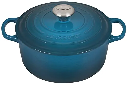 Le Creuset Signature Bräter rund 24 cm, deep teal in türkis von Le Creuset