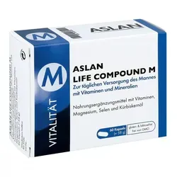 Aslan Life Compound M Kapseln - Nahrungsergänzung mit Magnesium, Selen und Kürbiskernöl für eine optimale Nährstoffversorgung