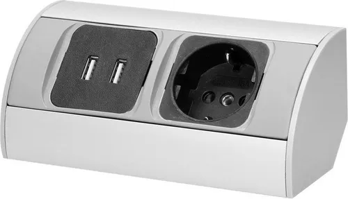 Schuko-Steckdose ORNO OR-AE-1310(GS) mit USB - Steckdosen & Zubehör: Praktische 2 x USB-Steckdose für den Einbau, ideal zur Aufladung von Geräten ohne zusätzliche Steckdose, kompakt und platzsparend.