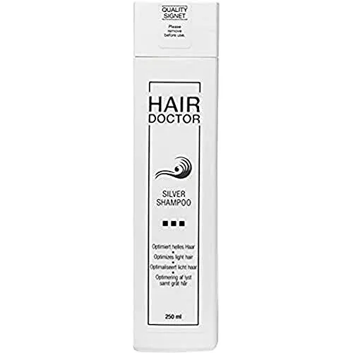Hair Doctor Silver Shampoo Neutralisiert den Gelbstich Sanfte Reinigung und Pflege durch hochwertiges Mandelkernöl 250ml