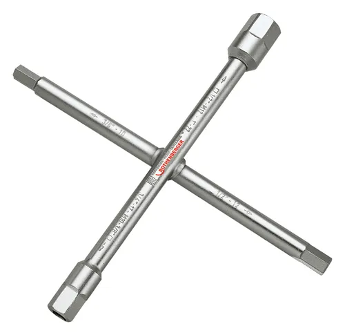 Rothenberger Sanitär-Kreuzschlüssel 220 x 220 mm - 35.1043 - Installationswerkzeuge, ideal für Montage- und Demontagearbeiten an Sanitäranlagen durch seine robuste Bauweise und einfache Handhabung.
