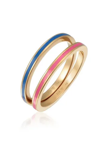 Elli Ring-Set Bandring Basic Emaille 2er Set von Elli