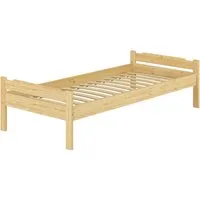 ERST-HOLZ Bett Robustes Holzbett Einzelbett 90 x 200 cm - Robustes Einzelbett aus massivem Kiefernholz, ideal für Kinder und Jugendliche. Pflegeleicht und mit optionalem Stauraum durch Bettkasten für zusätzlichen Platz.