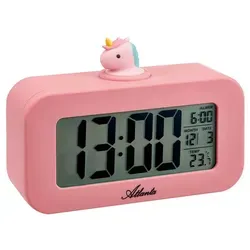 Kinderwecker Digital LCD Einhorn mit Nachtlicht und Melodien - 2169/17 (Rosa) - Moderner Kinderwecker mit Quarz-Uhrwerk und digitaler Anzeige. Mit einem bezaubernden Einhorn-Design und Nachtlicht sorgt er für eine entspannte Schlafumgebung im Kinderzimmer.