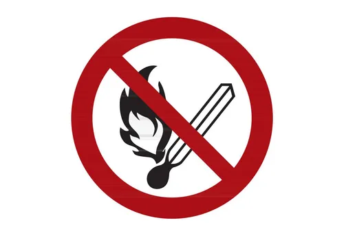 Schild Keine offene Flamme - Verbotsschild P003 - Sicherheitsschild aus Kunststoff, ASR A1.3 / ISO 7010, ideal für Innen- und Außenbereiche, schützt vor Brandgefahren und sorgt für Sicherheit.
