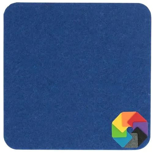 Design Filz Untersetzer eckig in blau von BIASTO