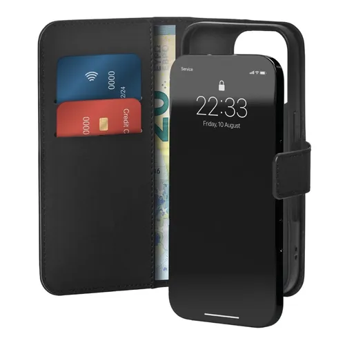 SBS Case Wallet Stand for iPhone 16 Pro Max, Schwarz Handyhülle #1907497