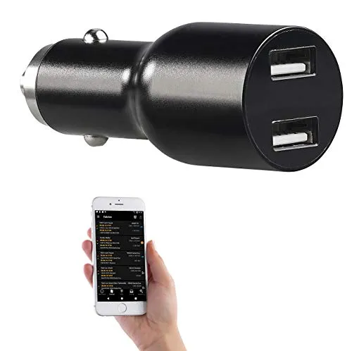 Lescars GPS Fahrtenbuch: Kfz-Fahrtenbuch-Adapter & USB-Ladegerät, Bluetooth, App, Quick Charge (GPS Tracker Auto, Elektronisches, Kalender)