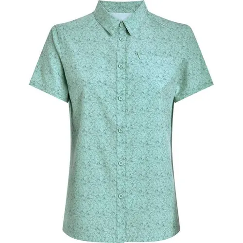 McKINLEY Funktionsbluse Palila II W AOP/BLUE AQUA – Größe 44 - Moderne Funktionsbluse aus 88% Polyester und 12% Elasthan, ideal für Outdoor-Aktivitäten. Stylisches Design in AOP/BLUE AQUA für vielseitige Kombinationsmöglichkeiten.
