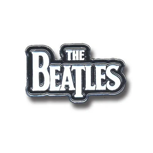 The Beatles Badge Weiß Drop T classic Band Logo Nue offiziell Metal Lapel Pin