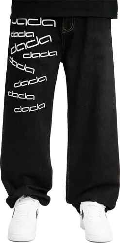 DADA Supreme Regular-fit-Jeans Baggy Denim mit gesticktem Logo - Bequeme Baggy Jeans aus 100% Baumwolle, ideal für den modischen Alltag. Krempelbare Beinabschlüsse und praktische Eingrifftaschen sorgen für zusätzlichen Komfort.