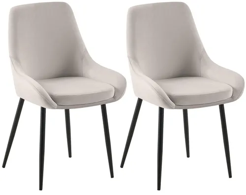 furnicato Esszimmerstuhl Set Elmira 86x50x53 cm grau (1 St)