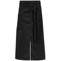 Bistro Schürze - schwarz von GREIFF® - Moderne Bistroschürze mit Mittelschlitz für optimale Bewegungsfreiheit, ideal für Gastronomie und Hobbyküche. Zertifiziert nach OEKO-TEX® Standard 100 für nachhaltige Qualität.