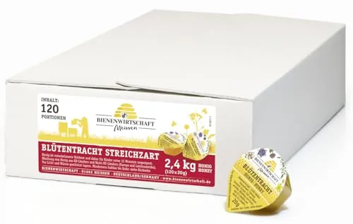 Bienenwirtschaft-Meissen Blütenhonig cremig, 120 Portionen à 20g