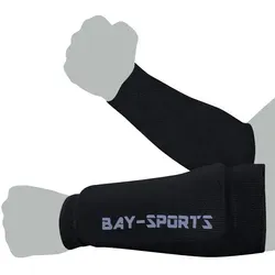 BAY-Sports Armschoner Unterarmschutz Unterarmschoner Unterarmschützer Unterarm IUM, Baumwolle, Waschmaschinenfest, Dauerelastisch, XS - XL schwarz XS