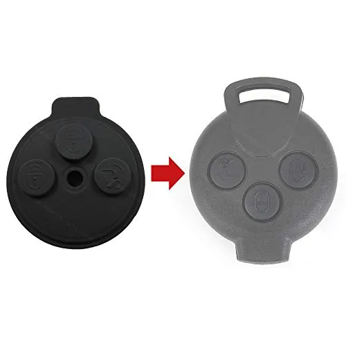 Smart Tastenfeld Fortwo 451 Gummi 3 Tasten Ersatz Reparatur Schlüssel Auto Neu