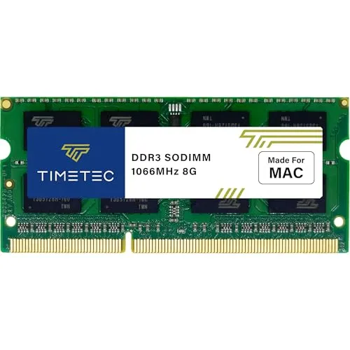 Timetec 8GB kompatibel für Apple DDR3 1067MHz/1066MHz PC3-8500 für Mac Book(Mitte 2010 13 Zoll), Mac Book Pro(Mitte 2010 13 Zoll), iMac(Ende 2009 27 Zoll), Mac mini(Mitte 2010) SODIMM MAC-RAM-Upgrade