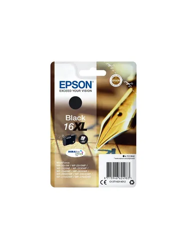 Epson 16XL Tinte schwarz - Tintenpatrone für Epson Drucker, hohe Seitenleistung und brillante Druckqualität für professionelle Ergebnisse.