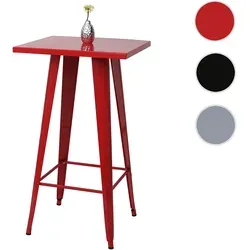 Stehtisch HWC-A73, Bistrotisch im Industriedesign - Barmöbel mit stabiler Metallkonstruktion, schnelle Montage in nur 3 Minuten und bodenschonenden Gummifüßen, ideal für Messen und Ausstellungen.