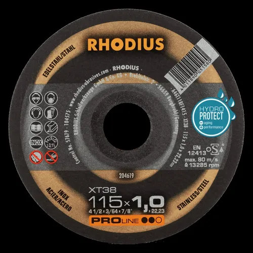 RHODIUS Extradünne Trennscheibe XT38 BOX Ø 115 mm