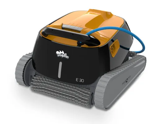 Dolphin E30 Poolroboter mit PVC Bürste - Poolzubehör: Der vollautomatische Dolphin E30 reinigt Boden, Wände und Wasserlinien mühelos, ideal für Becken bis 12 x 6 m und bietet ein hervorragendes Preis-Leistungs-Verhältnis.