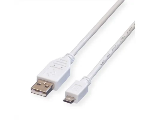 VALUE USB 2.0 Kabel USB-Kabel, USB 2.0 Typ A Männlich (Stecker), USB 2.0 Typ Micro B Männlich (Stecker) (15.0 cm), USB A ST - Micro USB B ST