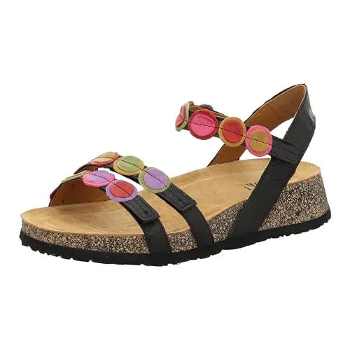 Think! Damen KOAK Sandale - Chromfrei gegerbte, nachhaltige Wanderschuhe - Nachhaltige Wandersandale mit rutschhemmenden Eigenschaften, ideal für schmalere Füße. Leichte EVA-Laufsohle und Made in Europe.