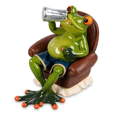 Formano - Frosch Mann mit Bier auf Sessel