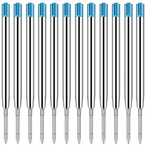 Stück Großraumminen für Kugelschreiber,Kugelschreiber Minen,Kugelschreibermine,Kugelschreiberminen,Kugelschreiber Ersatzminen für das G2-Format,1.0mm Strichstärke (Blaue) 12