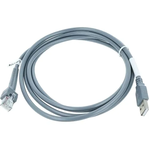 vhbw Datenkabel USB 2.0 Stecker auf RJ45 Stecker kompatibel mit Honeywell Genesis 7580g Barcodescanner - Kabel, 2 m Grau