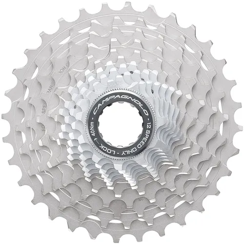 Campagnolo Super Record 12-fach Kassette CS19-SR1212 11-32Z - Kassette für präzise Schaltvorgänge, ideal für Rennradfahrer, bietet eine vielseitige Übersetzung von 11-32Z für anspruchsvolle Strecken.