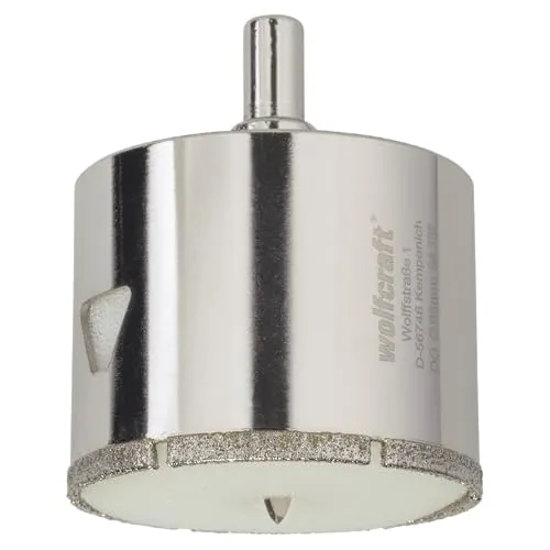 Wolfcraft 5930000 Lochsäge 65mm - diamantbeschichtet - Lochsäge für präzises Bohren in harten Materialien wie Fliesen und Granit. Mit hochwertigem Diamantschnitt für optimale Leistung und Langlebigkeit.