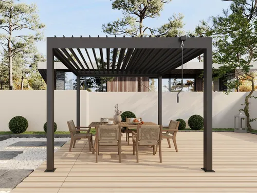 KONIFERA Pavillon Pergola Alhambra Steel, verschiedene Größen, ohne Seitenteile